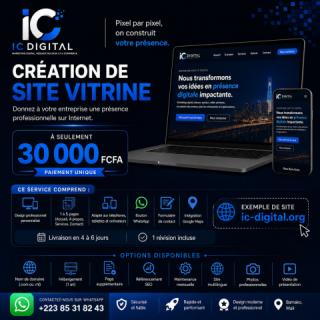 Conception de site vitrine prêt à l'emploi