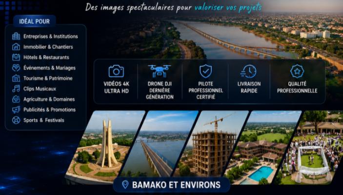 IC Digital développe son service de prises de vue aériennes par drone à Bamako